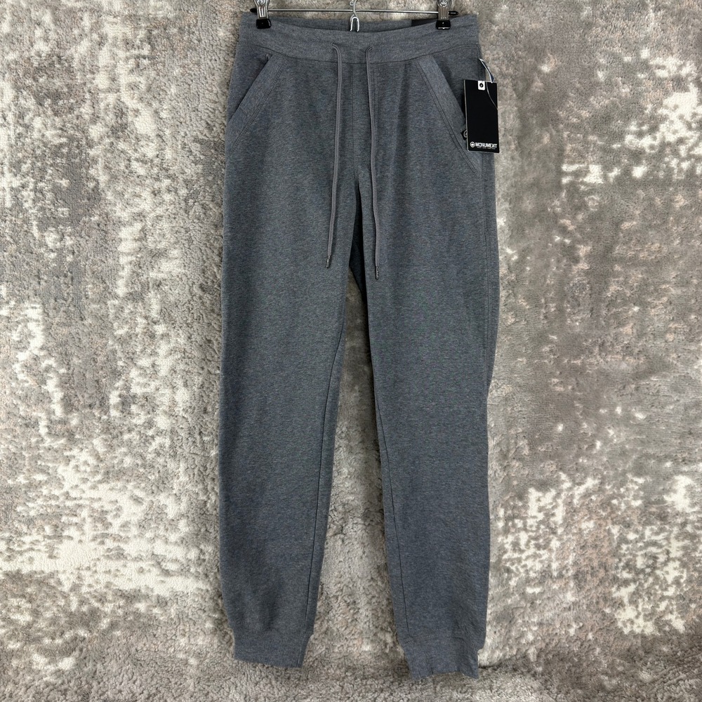 New Monument Size S Air Soft Fleece Jogger Athletic Lounge Sweatpants Gray Women